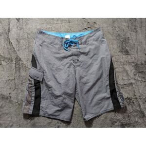 Quiksilver Swim Trunks Side Pocket Men's Size 34 Stiped